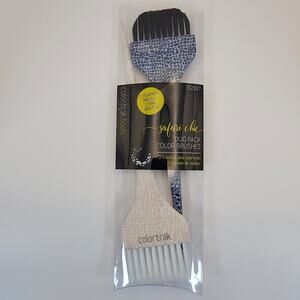 Colortrak Safari Chic Duo Pack Hair Color Brushes 1 Feather Bristle 1 Firm